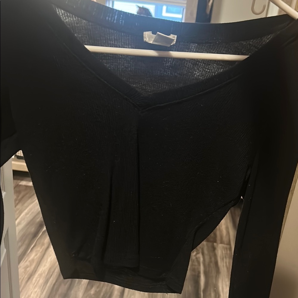 Bozzolo Classic Black Long Sleeve Top